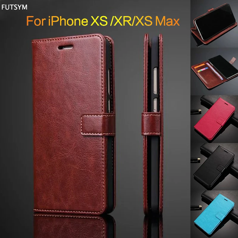 Flip Case for iPhone XS Max C ase Leather Card Holder Stand Cover Luxury Wallet iPHone XR Shockproof Slim Thin | Мобильные телефоны