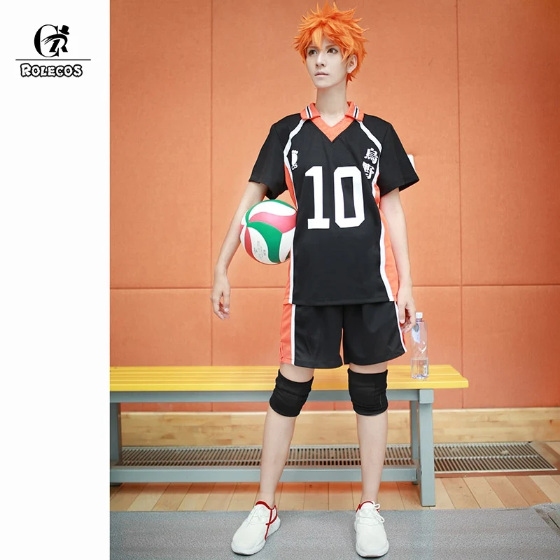 ROLECOS Haikyuu Cosplay Костюм Karasuno старшеклассный волейбольный клуб Хината Shyouyou Спортивная Трикотажная форма