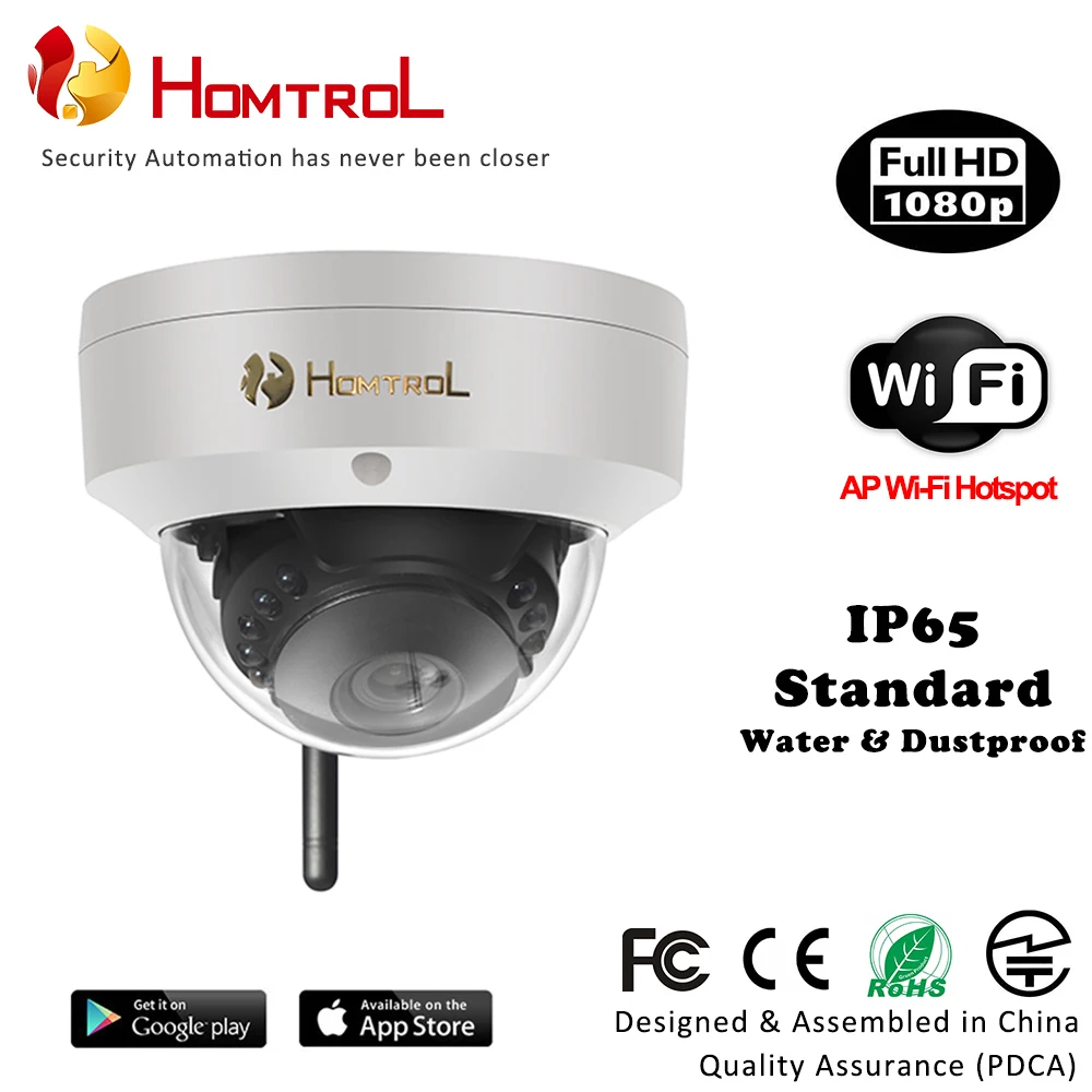 

Vandal-proof IP Camera WiFi With SD Card Slot Max 128Gb ONVIF P2P Motion Detect Alert Dome Security Camera IP WiFi 1080P
