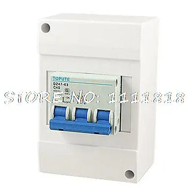 

AC 400V 40A On/Off Switch 3P Miniature Circuit Breaker w Cover