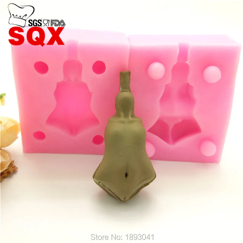 Human body model Food Grade Silicone Mold 3D Shape Of Lady Fondant Cake