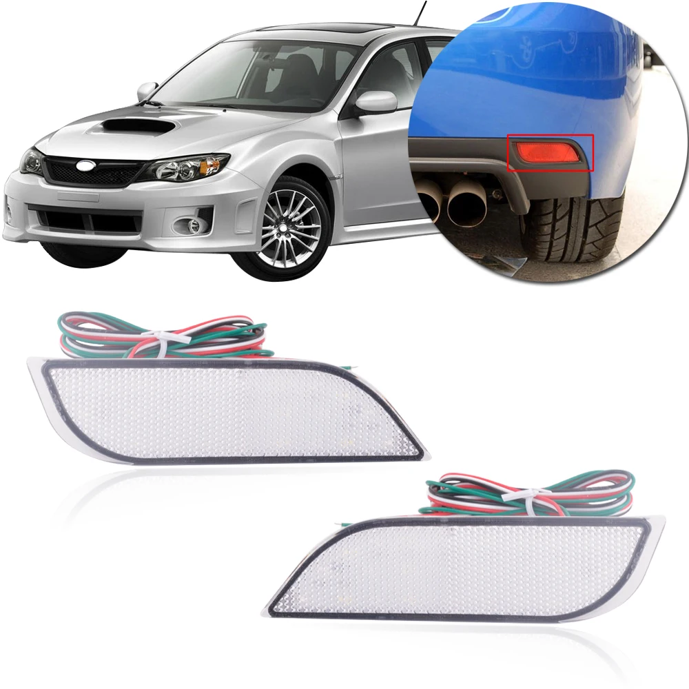 

CAPQX 1Pair For Subaru Impreza XV WRX LEVORG Crossover Rear LED Brake light Rear Bumper Reflector light rear fog lamp foglight