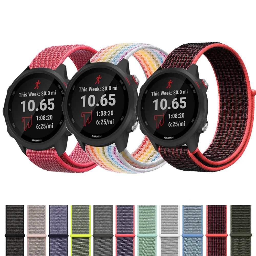 Нейлоновый ремешок-петля для Garmin Forerunner 245 M/Garmin vivoactive 3 Forerunner 645, Смарт-часы, браслет, ремешок для часов