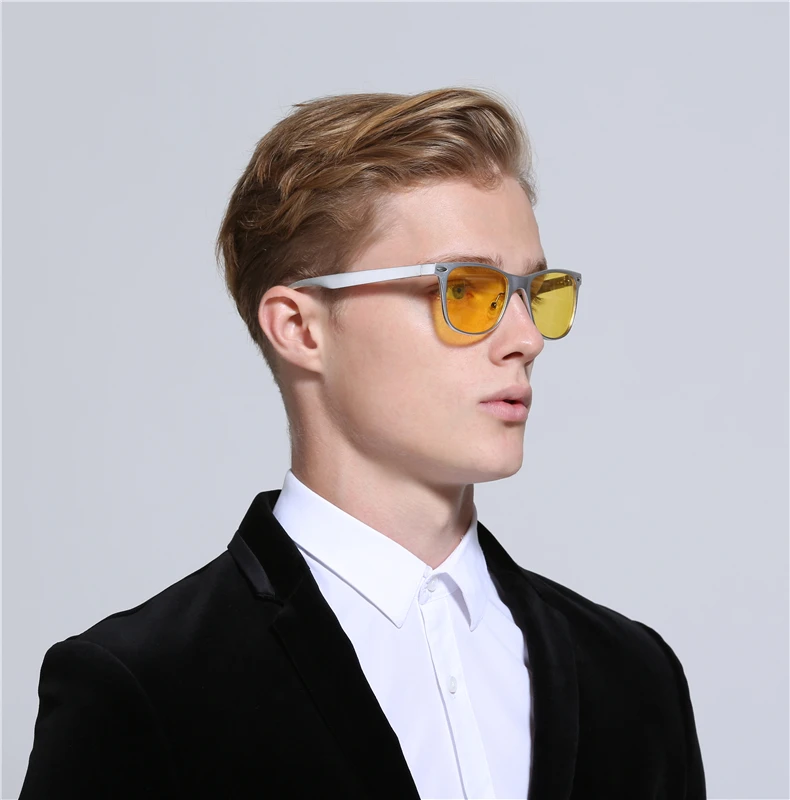 YSO, очки ночного видения, мужские, алюминиево-магниевая оправа, поляризованные очки ночного видения для вождения автомобиля, рыбалки, антибликовые, 8559
