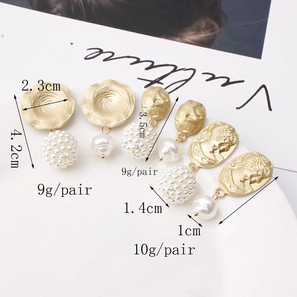 

Network Metal Irregular Shaped earrings Beads Geometric Creative Earrings Lady Jewelry gift design stylish earrings Simple 5.14