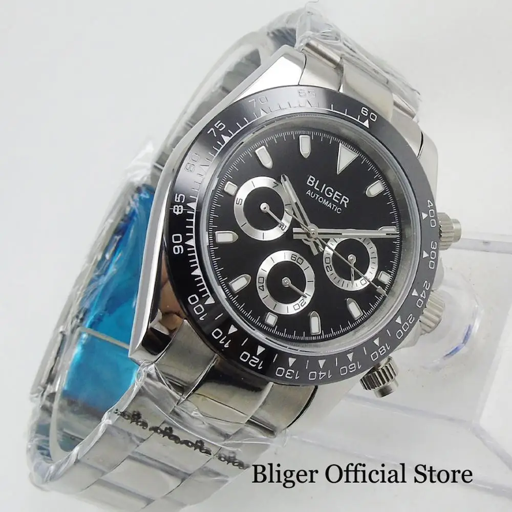 Top Brand High Quality Mechanical Men's Watch With Date Function Glass