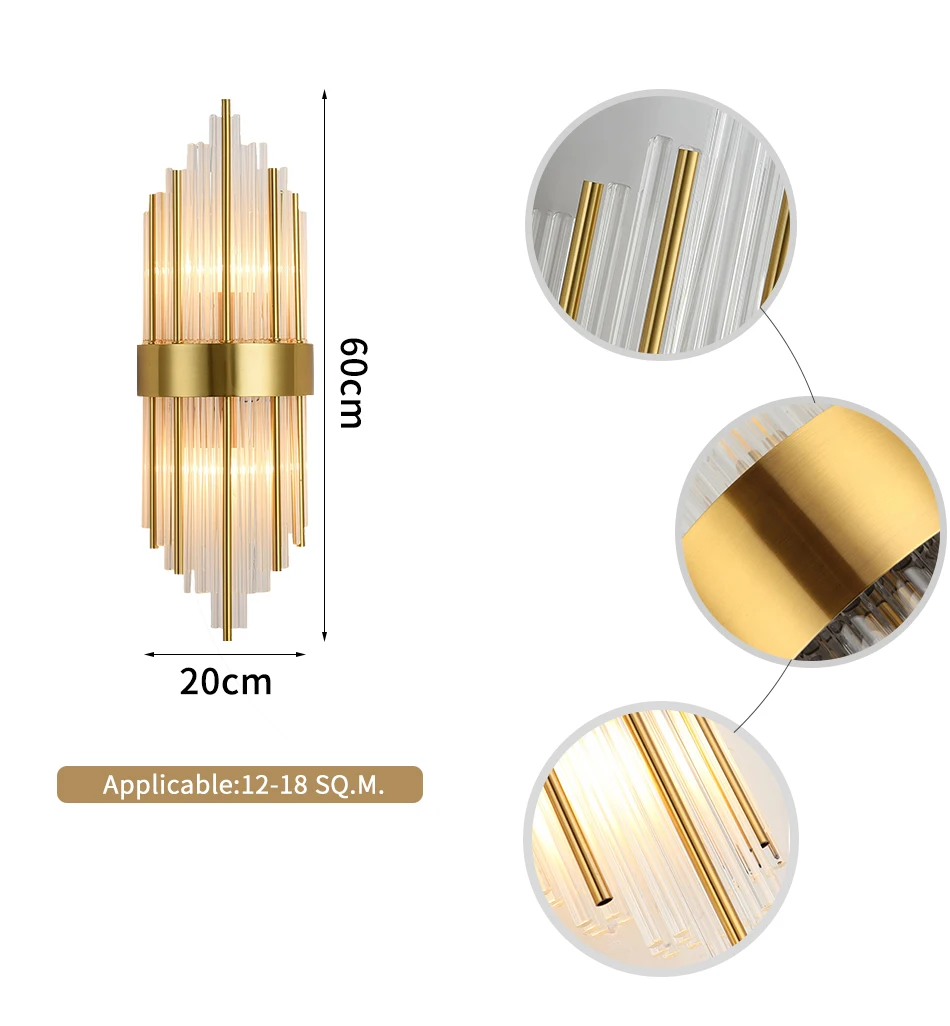 Топ Роскошный Современный хрустальный настенный светильник для гостиной Золотой домашний декор настенные бра осветительная прикроватная настенная лампа для спальни