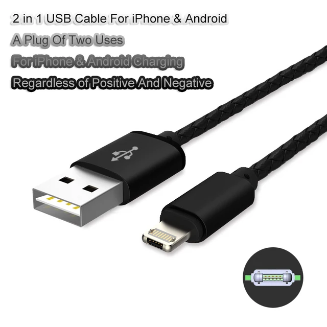 cable usb positivo y negativo