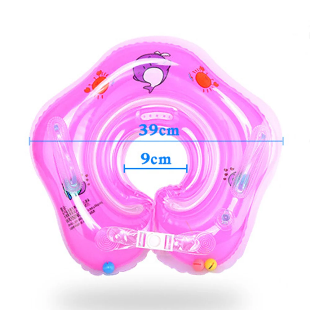 Baby Swimming Accessories Neck Ring Inflatable Wheels Newborns Bathing Circle Pool Rafts Safety Neck Float Rings Summer Toys