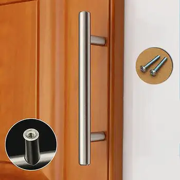 

Stainless Steel T Bar Straight Kitchen Door Cabinet Drawer Pull Handle Doorknob