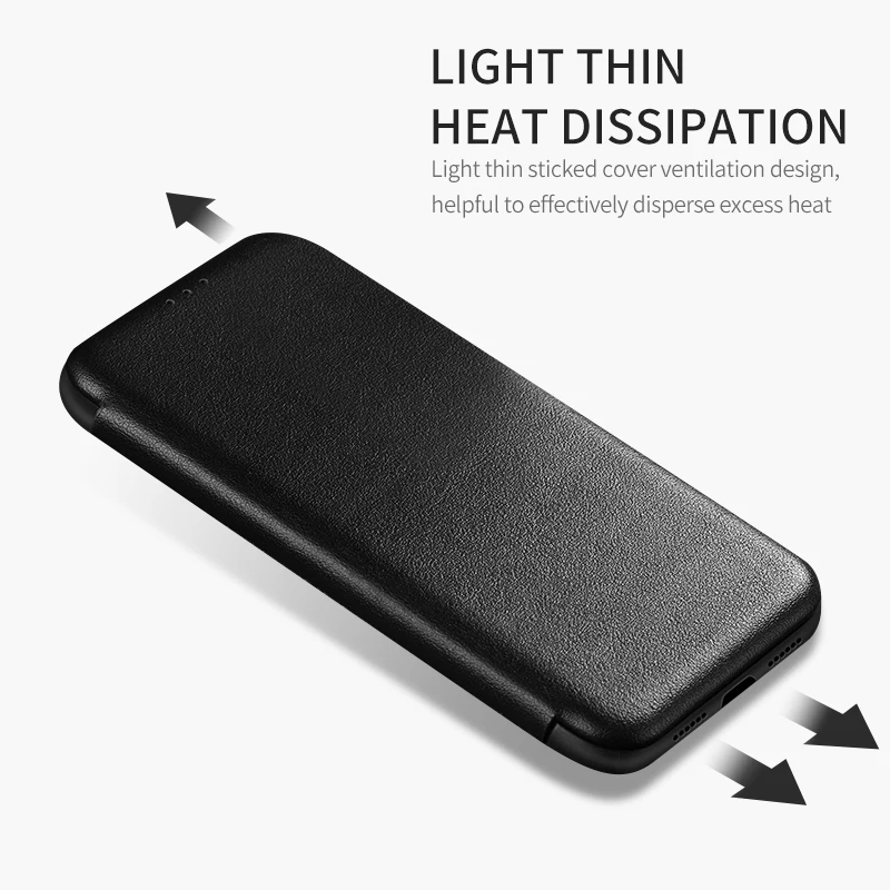 HOCO Luxury Magnetic Flip Cases For iPhone X Case Leather Card Slot Phone Cases for iPhone X Cover Coque