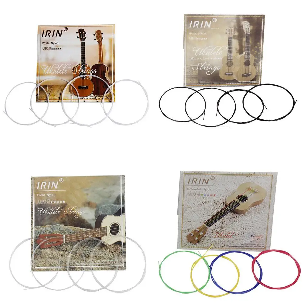 

IRIN Ukulele Strings 4 Strings Instrument Accessories Nylon Uku Ukulele Colorful Strings