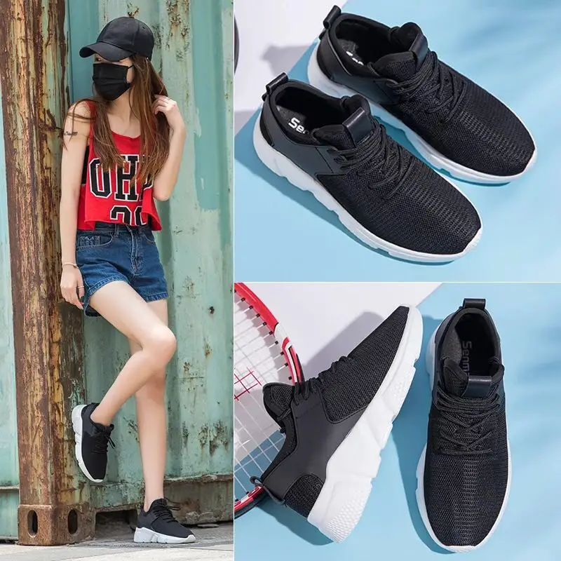 

2018 women vulcanize shoes Mesh fashion women casual shoes quick-drying women sneakers female Lace up Sneaker