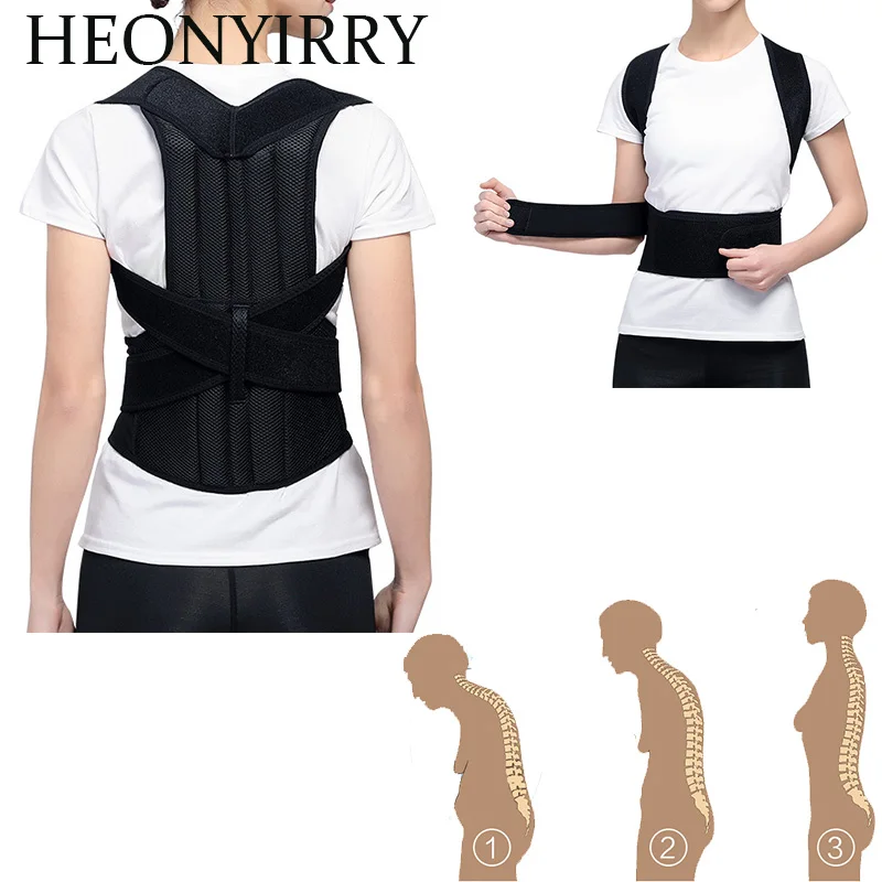 

Adjustable Adult Corset Back Posture Corrector Therapy Shoulder Lumbar Brace Spine Support Belt Posture Correction For Men Women