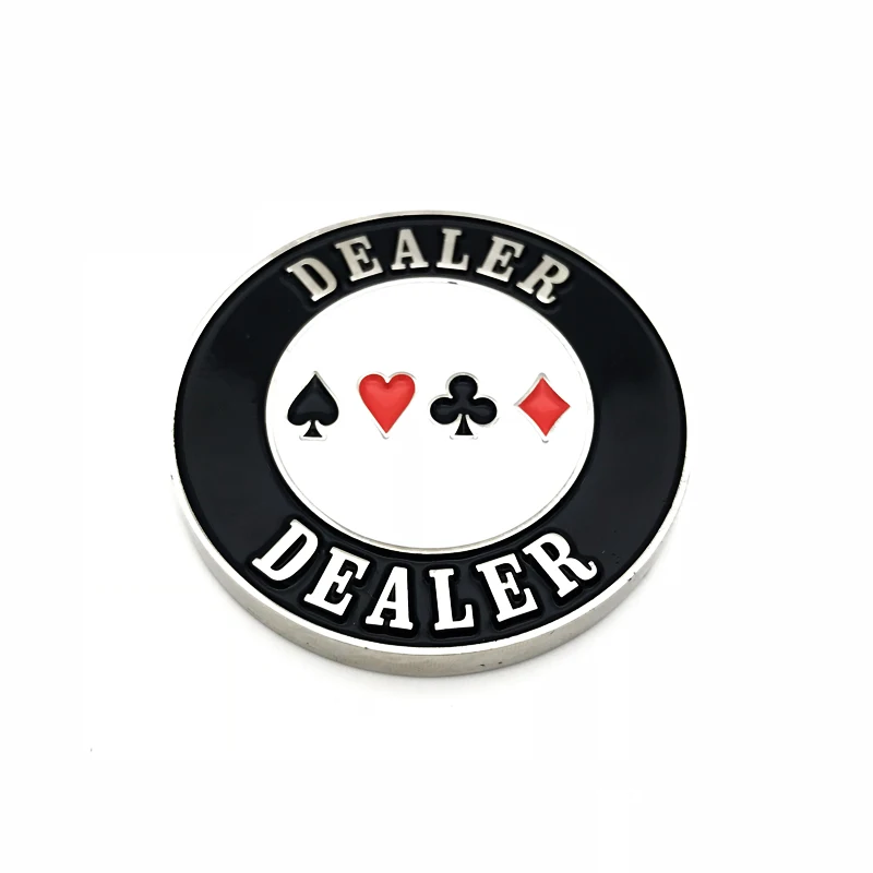 New Hot Texas Hold'em 1PC 55MM Weight Metal Dealer Button Poker Chips Souvenir Coins Metal Poker Man DEALER qenueson New Hot Texas Hold'em 1PC 55MM Weight Metal Dealer Button Poker Chips Souvenir Coins Metal Poker Man DEALER qenueson