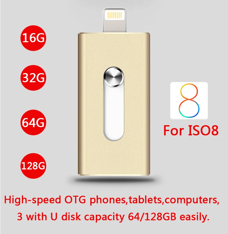 Pendrive 16GB 32GB 64GB For iPhone OTG USB Flash Drives 100% Capacity