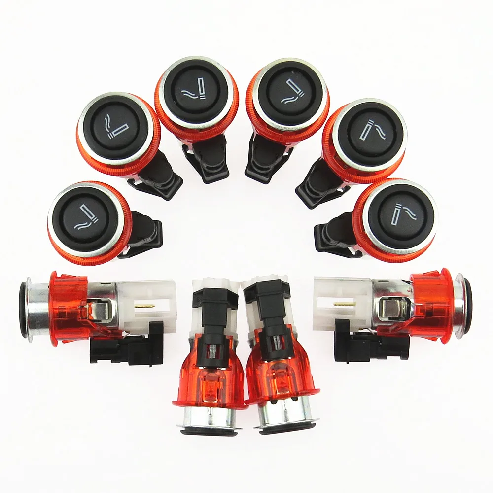 

SCJYRXS 10 Pcs Red 12V Cigarette Lighter Assembly 1J0919307 1J0 919 307 For Eos Golf MK5 MK6 Passat B6 B7 CC A3 Q3 Seat Exeo