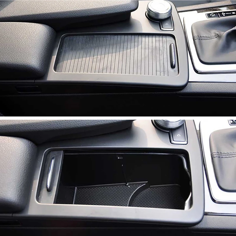 

Center Console Water Cup Holder Panel Roller Cover Cap Black for Mercedes Benz W204 W212