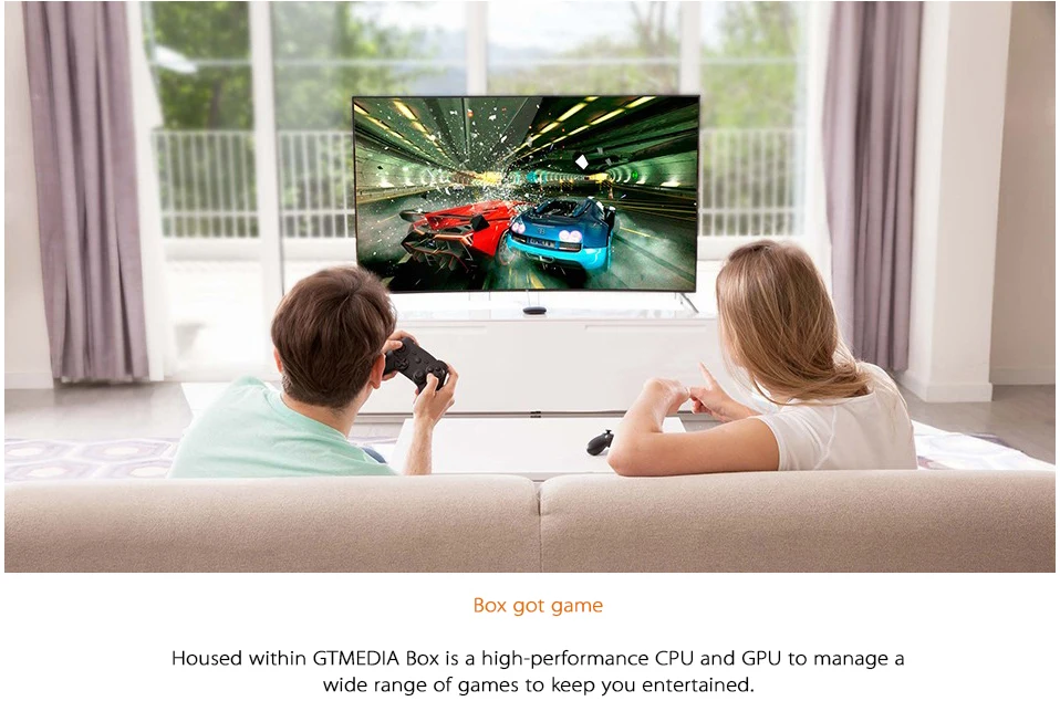 GTmedia G1 مشغل وسائط صندوق التليفزيون 1 GB RAM 8 GB ROM S905W الروبوت 7.1 التحكم عن بعد 4 K 2 K HD 2.4G بنيت في واي فاي مجموعة أعلى صناديق IPTV