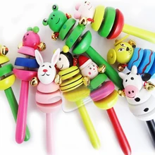 Новое поступление деревянный встряхиватель колокольчик погремушка звуковая Игрушка музыкальный инструмент подарок для ребенка детские игрушки для развлечения