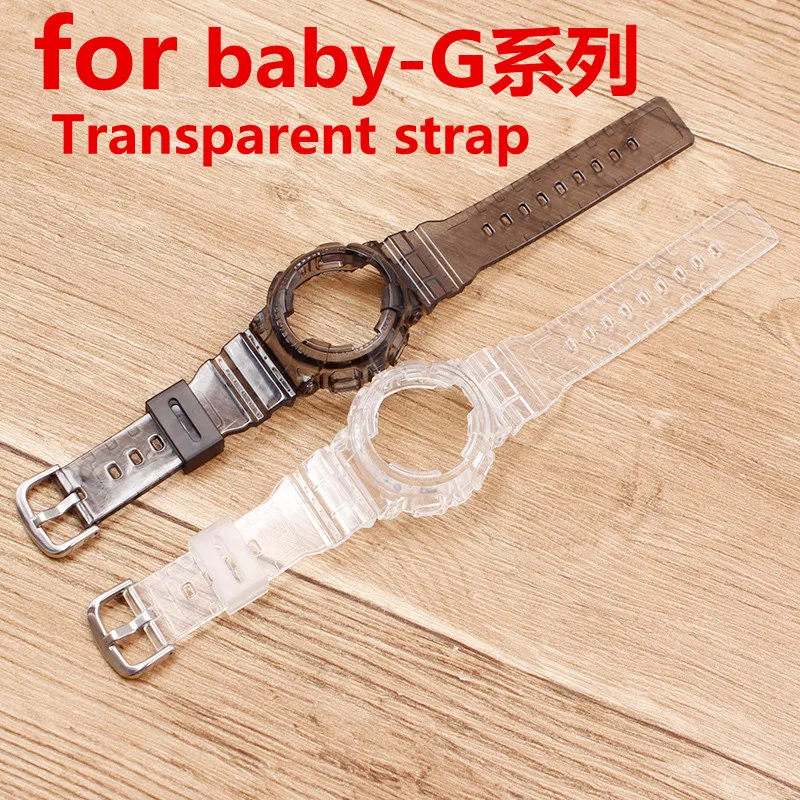 

Watch Accessories Suitable for Casio baby-g series transparent strap BA-111 110 112 120 case strap set
