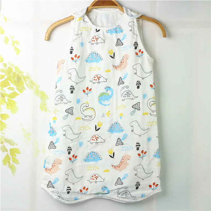

Summer Thin High Density Four Layer Cotton Washable Gauze Baby Sleeping Bag Infant Printing Prevent Catch Cold Swaddling Clothes