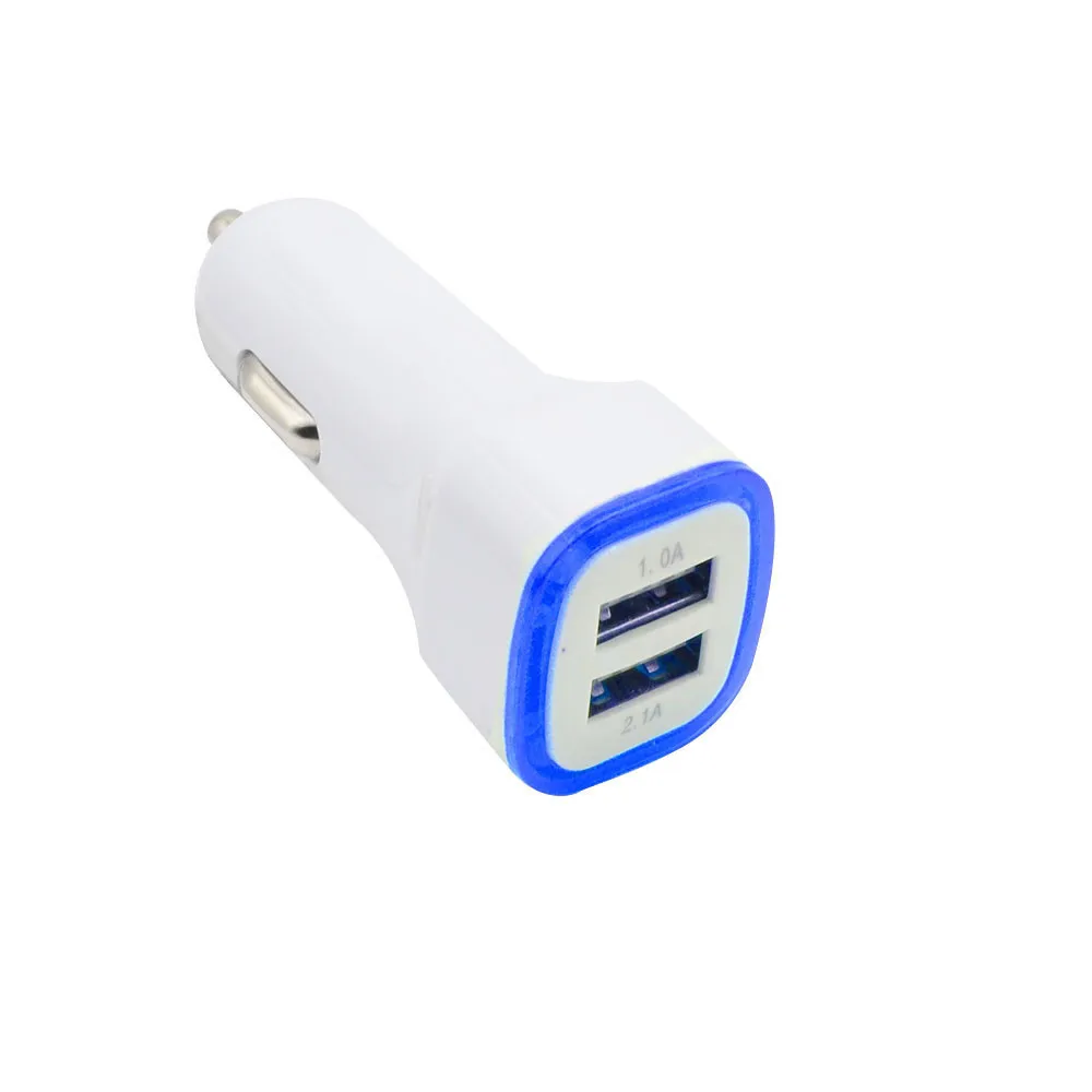 ZUCZUG New Arrival 5V 2.1A+1A Dual 2 USB Port LED Car Charger Adapter for Universal Smart Phone Tablet ZUCZUG New Arrival 5V 2.1A+1A Dual 2 USB Port LED Car Charger Adapter for Universal Smart Phone Tablet