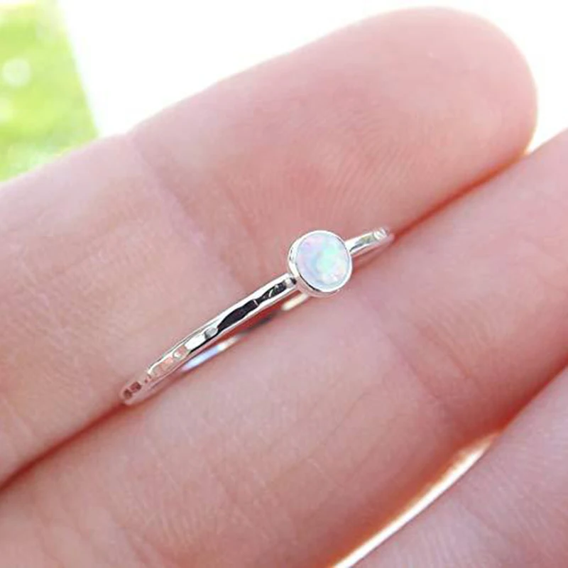Simple Design Fire Opal Rings For Women Jewelry Vintage Wedding Engagement Rings Anillos