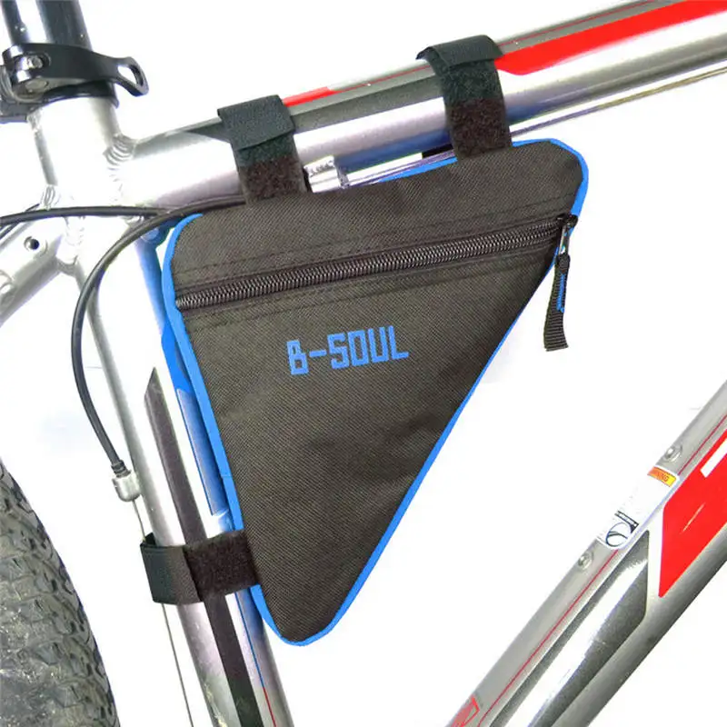 Top Mountain Bike Bag Front Tube Frame Triangle Wallet Cell Phone Pouch Waterproof Holder Saddle Cycling Bicycle Bag Red Blue Grey 9