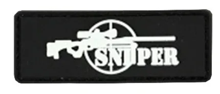 ПВХ Снайпер K9 One Shot One Kill Тактический США боевой дух Армии патч крюк аппликации Резиновые Декоративные значки тактический страйкбол патч - Цвет: 3