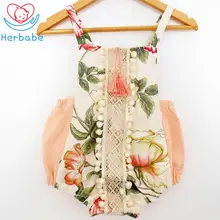 Herbabe/новая модная одежда для малышей, хлопковый комбинезон без рукавов для новорожденных, одежда для маленьких девочек, Bebe, Летний