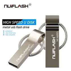 Горячая NUIFLASH Металл usb-вспышка 2,0 8 ГБ 16 32 64 128 накопитель Высокое скорость флешки для планшеты или ПК