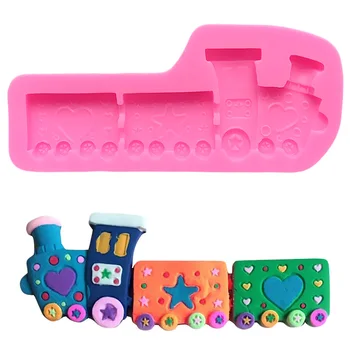 

Cartoon Train Cake Pops Decorating Tools Moule Silicone Savon Silicon Mold for Gypsum Sugar Paste Mould Silicone Chocolate Mould