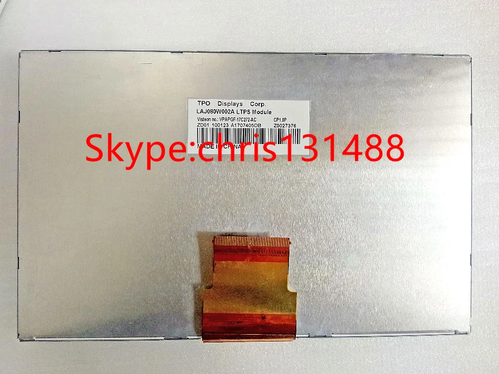 mirror reverse camera Free DHL Shipping Brand New Original Car DVD/GPS Navigation LCD Display Screen LAJ080W002A LCD Panel For Jaguar XJ & Volvo S80L car display screen