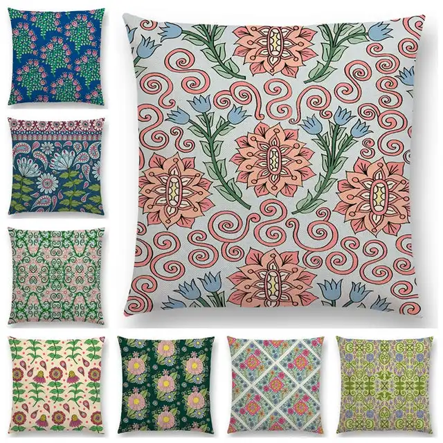boho bunte pflanzen kissenbezug blatt regenbogen flowers blossom paisley floral garten frost muster mandala kissen abdeckung - Boho Muster boho bunte pflanzen kissenbezug blatt regenbogen flowers blossom paisley floral garten frost muster mandala kissen abdeckung - Boho Muster