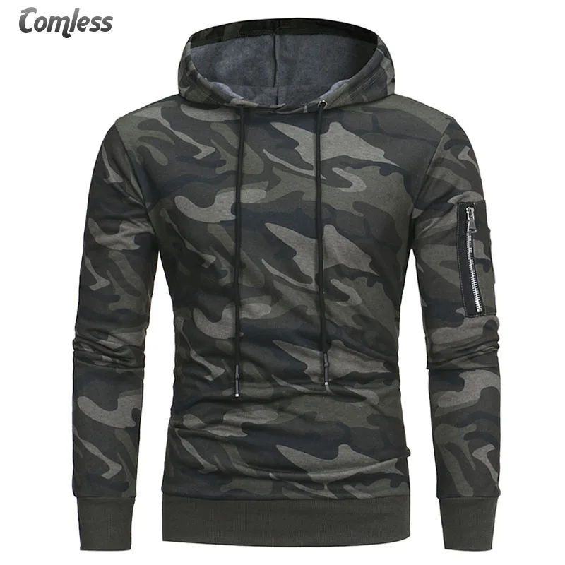 

2017 Winter Brand Hoodies Men Long Sleeve Camouflage Sweatshirt Male Hoody Hip Hop Zipper Hoodie Mens Camo Pullover Tracksuits