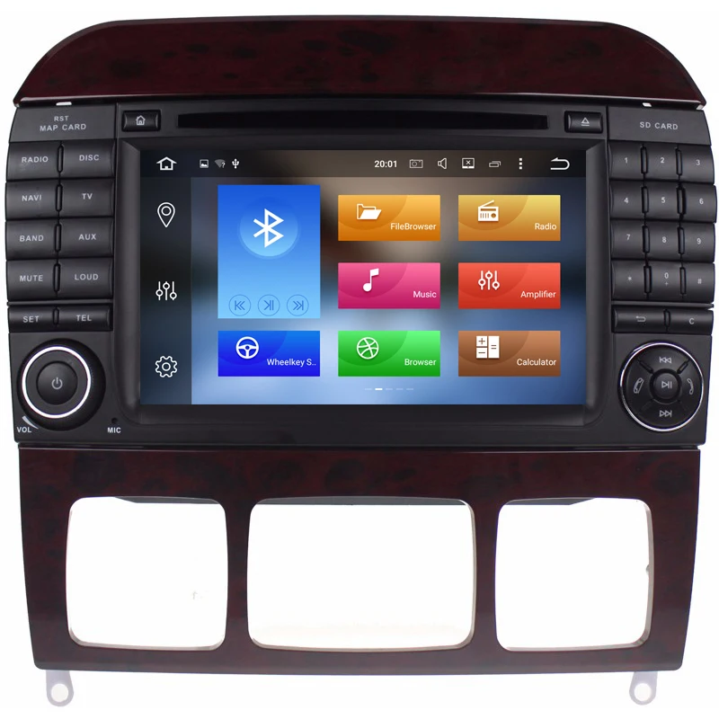 Flash Deal DSP 7" Android 9.0 4G RAM Radio GPS Car DVD Player for Mercedes Benz S-Class W220 S280 S320 S350 S400 S430 S500 1998-2004 2005 1