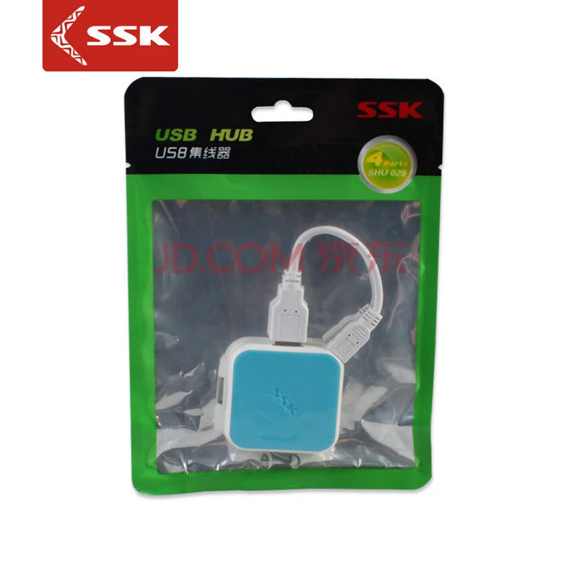 SSK, цветной Расширенный концентратор USB2.0 с 4 портами usb, быстрая скорость 480 Мбит/с для настольного ноутбука, поддерживающий play and plug Hub