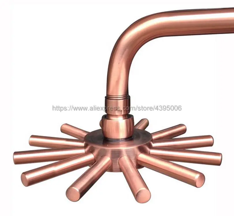 Античный красный медный водопад душевая головка s Звезда Стиль дождевая душевая головка дождь Душевая Головка Bsh031