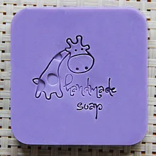 Природные ручной акрил мыло печать штамп плесень главе Мини diy модели жирафа органическое стекло 4X4 см 0169