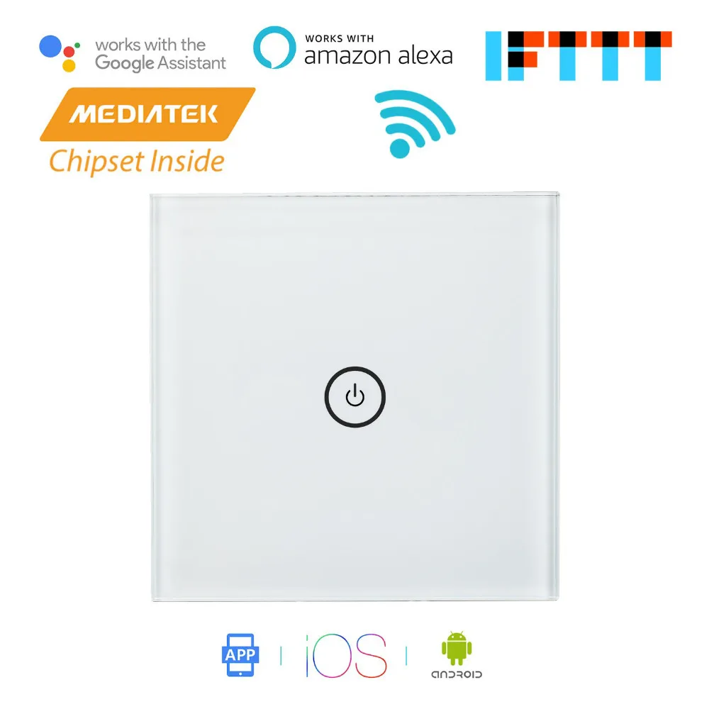 

Smart WiFi Wall Switch,Alexa & Google Assistant & IFTTT & SmartThings Supported, App Remote Control Meross MSS530H