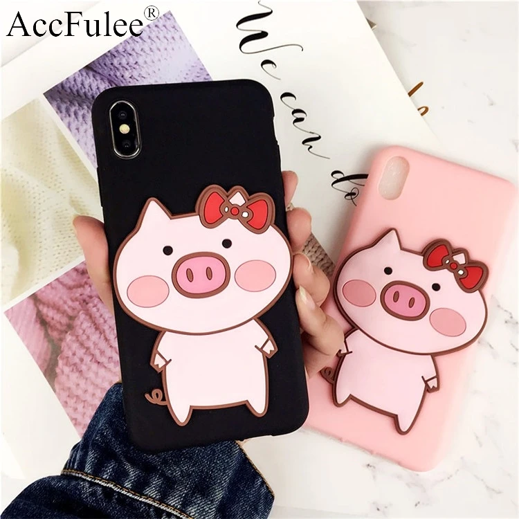 

Cute Cartoon Pig Phone Case For Xiaomi Mi A3 A2 A1 5X 6X 8 Lite 9 SE CC9E 9T Mix 2S Max 3 F1 Play Y2 Y3 Funny Nose TPU Soft Case