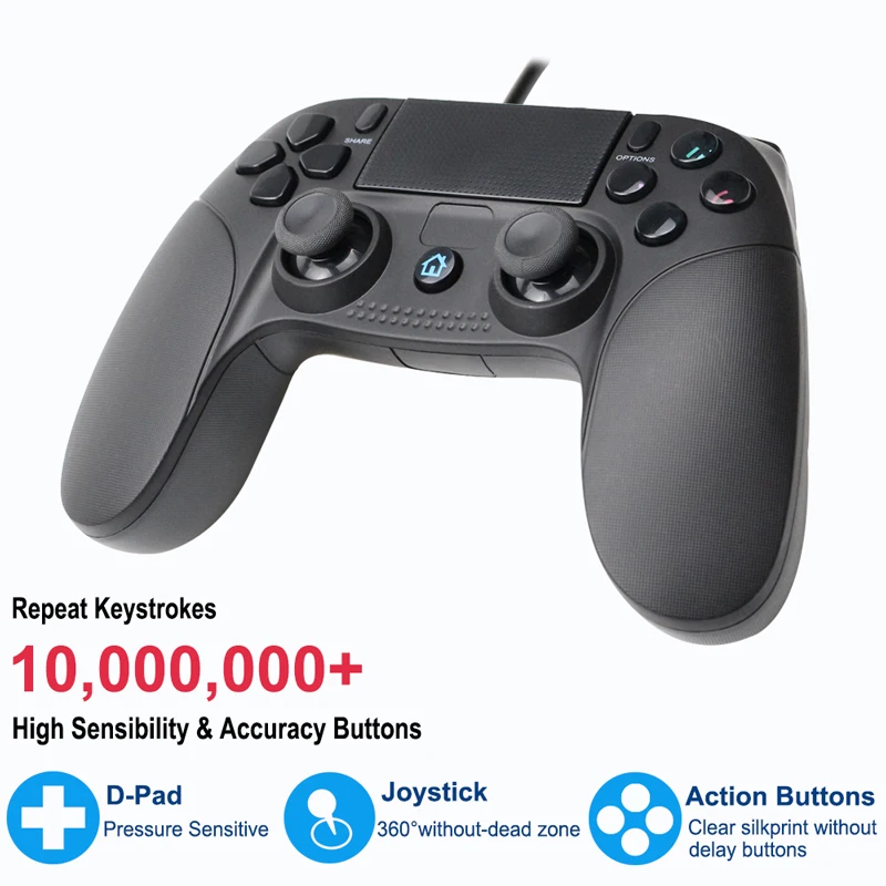 USB Wired Gamepad for Playstation 4 Joystick Gamepads Double Shock Joypad for PC For PS4 Controller 2.2M Cable For PS3 Console USB Wired Gamepad for Playstation 4 Joystick Gamepads Double Shock Joypad for PC For PS4 Controller 2.2M Cable For PS3 Console