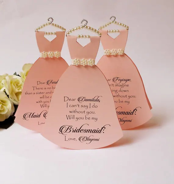 Personalised Will You Be My Bridesmaid Maid of Honour Flower Girl Wedding Gifts 