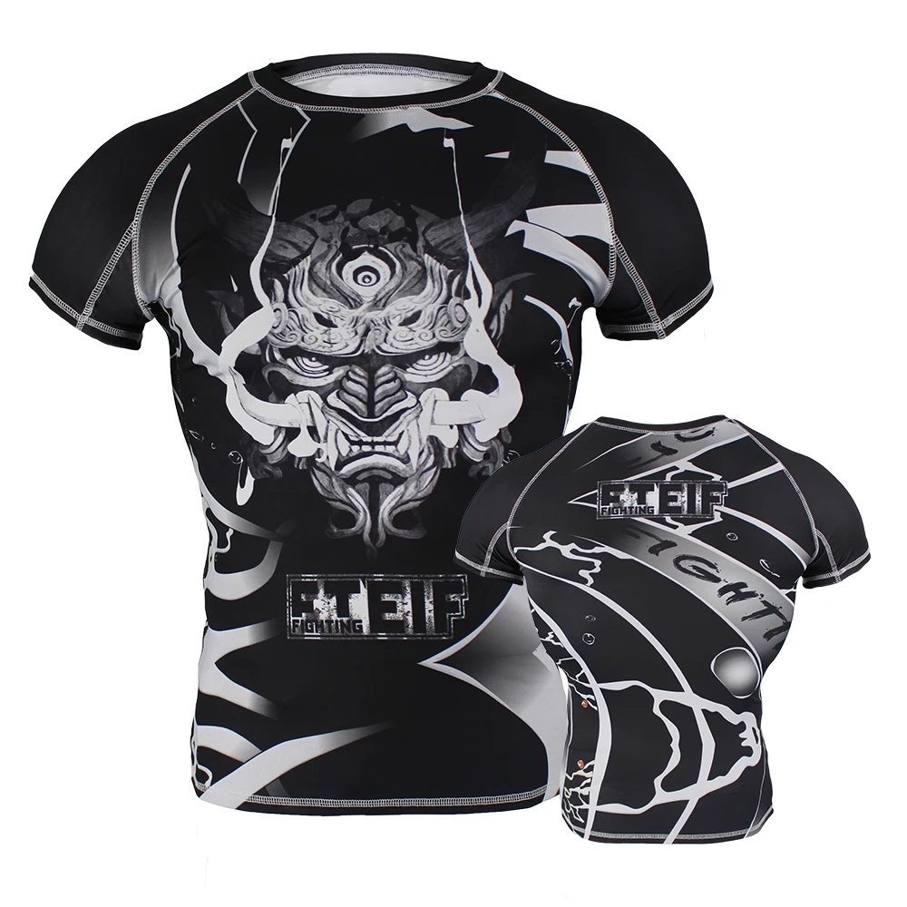 Najtaniej FTRIF tygrys muay tajski T shirt koszulki bokserskie tygrys muay thai mma rashguard jiu jitsu kombinezon do sauny rashguard mma t shirt king