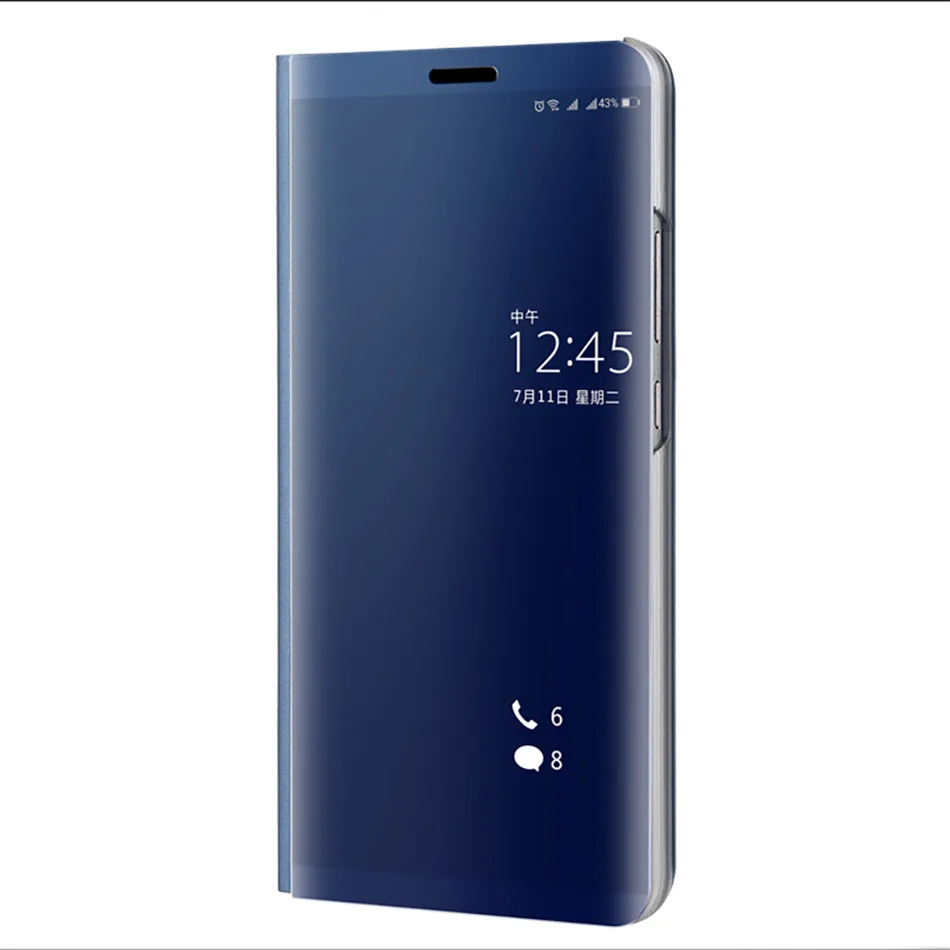 Зеркало флип чехол для телефона с подставкой huawei P9 lite 2017 телефона|Чехлы-книжки| |