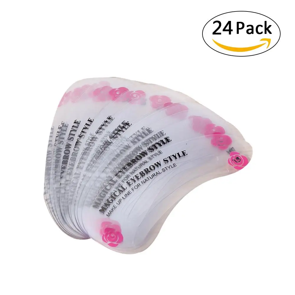 

24PCS Novice Eyebrow Shaping Artifact Eyebrow Card Eyebrow Drawing Aid Assistor Eyebrow Tool Grooming Shaping Make-Up Stencil #