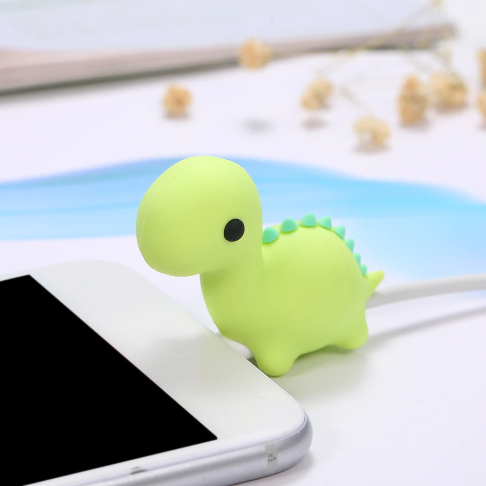 Симпатичные животные укуса кабель протектор для iPhone кабельный шомперы моталки