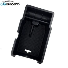 Carmonsons Central Armrest Storage Box Container Holder Tray for Jeep Renegade Fiat 500X 2014+ Organizer Accessories Car Styling