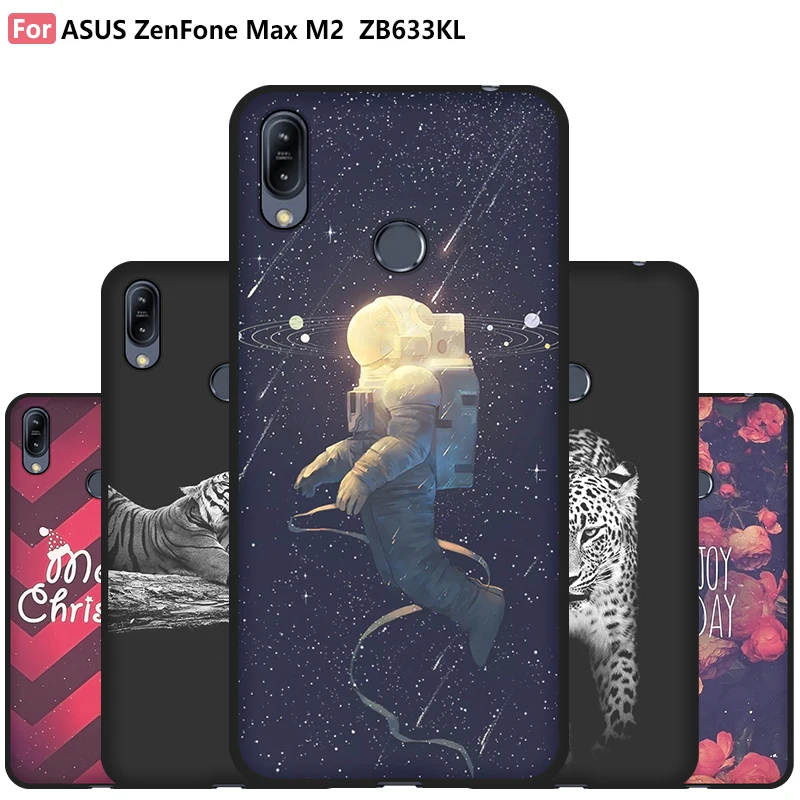 

Case For ASUS ZenFone Max M2 ZB633KL,Mobile Phone Shell, TPU Material Painted Beautiful Cartoon Color Painting Case.48 Colors!
